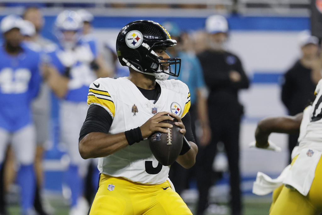 Steelers QB Russell Wilson is questionable for opener at Atlanta with a calf injury Steelers QB Russell Wilson is questionable for opener at Atlanta with a calf injury