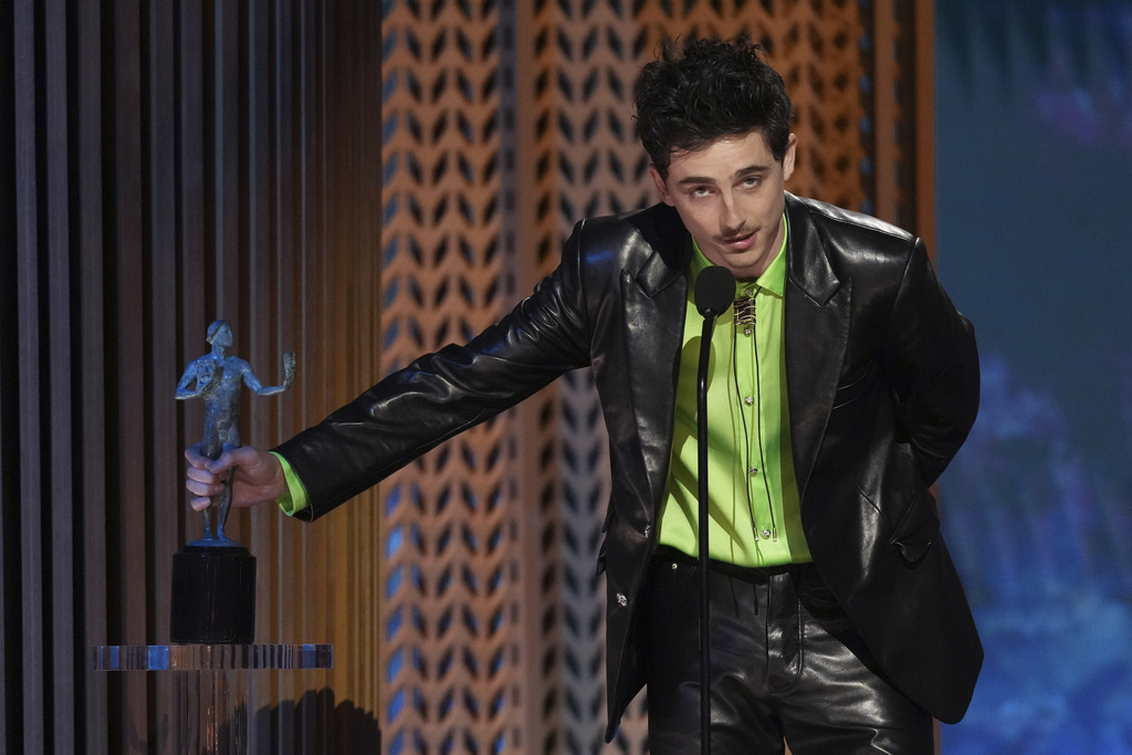 ‘Conclave’ triumphs at SAG Awards and Timothée Chalamet wins best actor, upending Oscar predictions