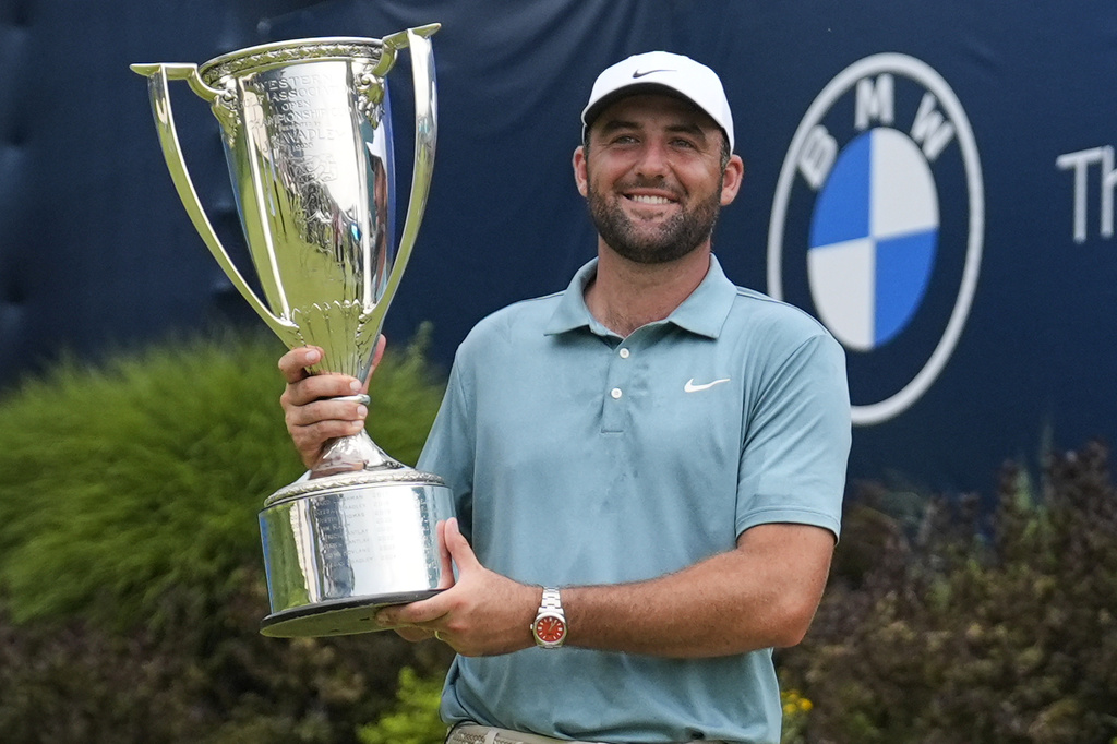 Scottie Scheffler rallies from 4 shots down and wins BMW Championship for 5th victory of the year Scottie Scheffler rallies from 4 shots down and wins BMW Championship for 5th victory of the year