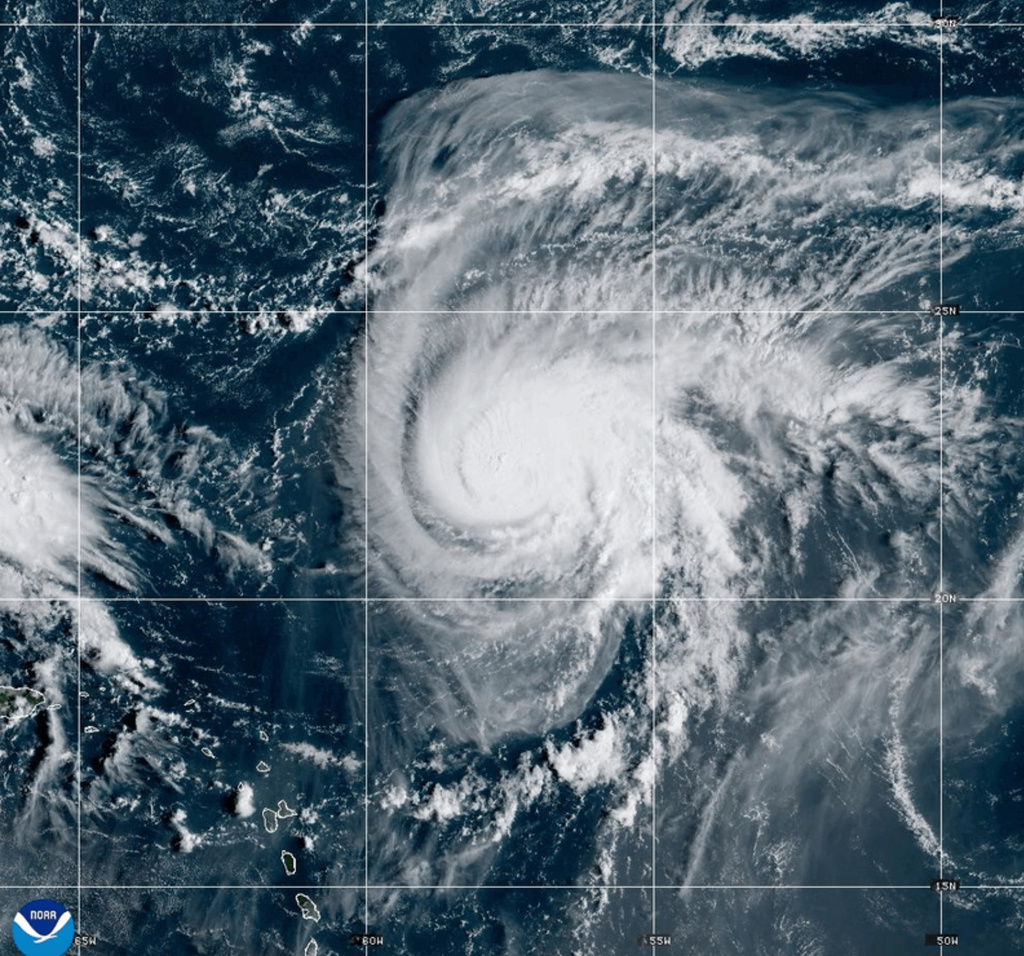 Humberto becomes a hurricane in the Atlantic as Gabrielle moves away from the Azores