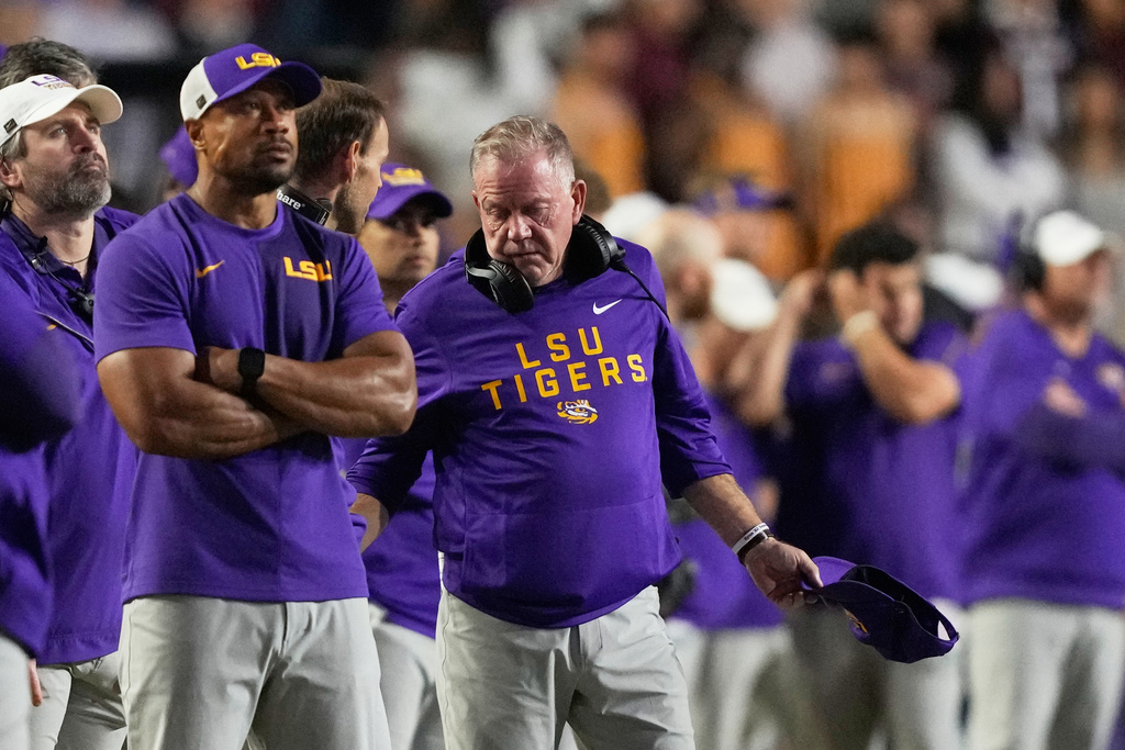 LSU fires coach Brian Kelly in the 4th season of his 10-year, $100 million deal