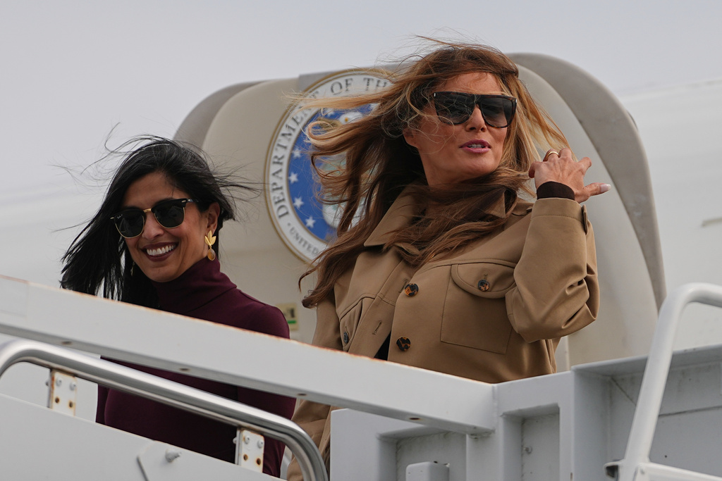 Melania Trump and Usha Vance are making an early holiday visit with North Carolina military families