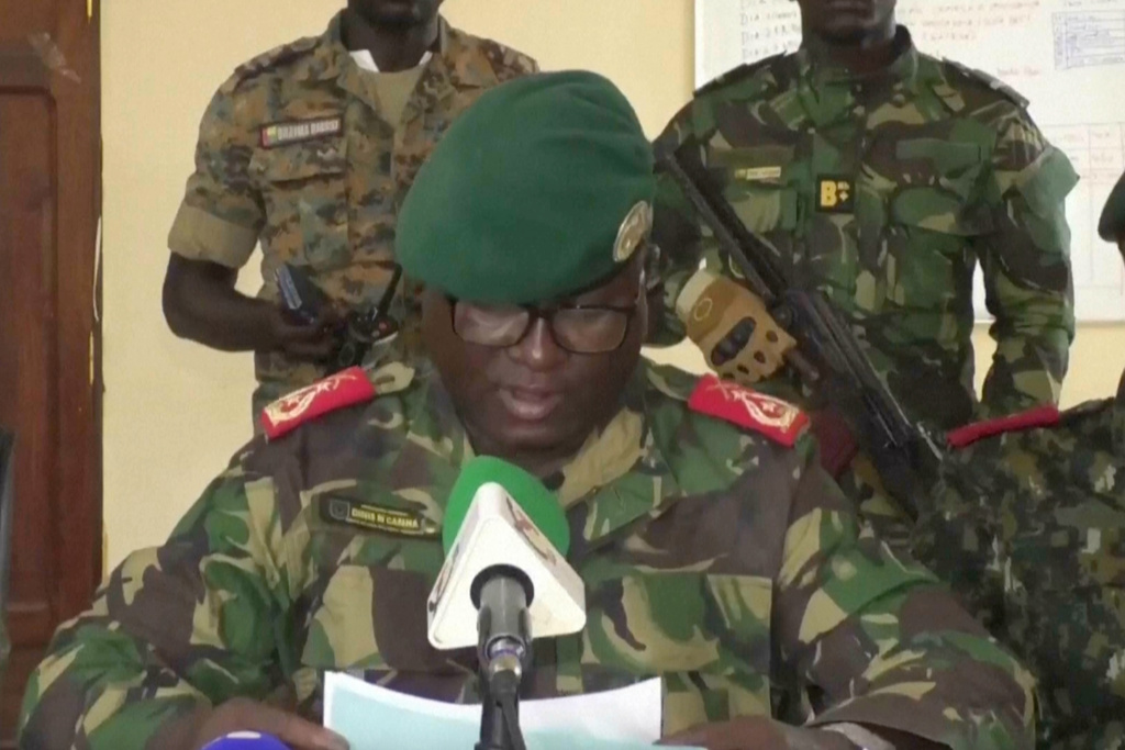 Soldiers in Guinea-Bissau appear on state television saying they have seized power