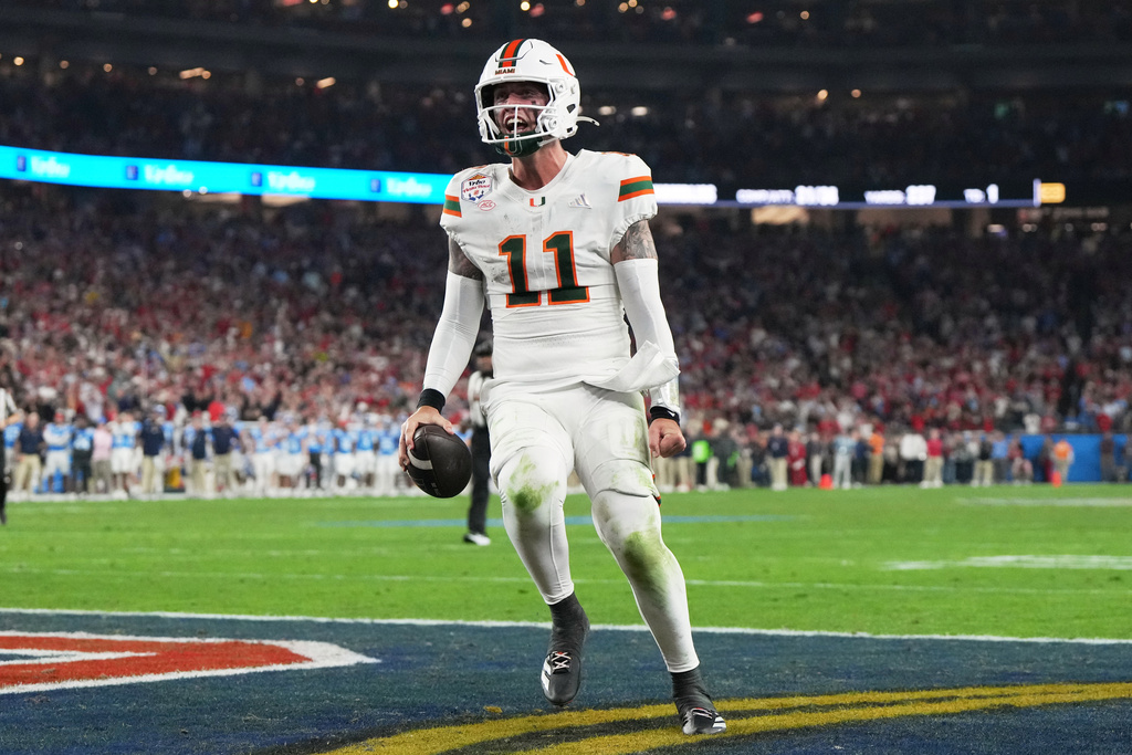 Miami heading home for shot at national title after beating Ole Miss 31-27 in Fiesta Bowl