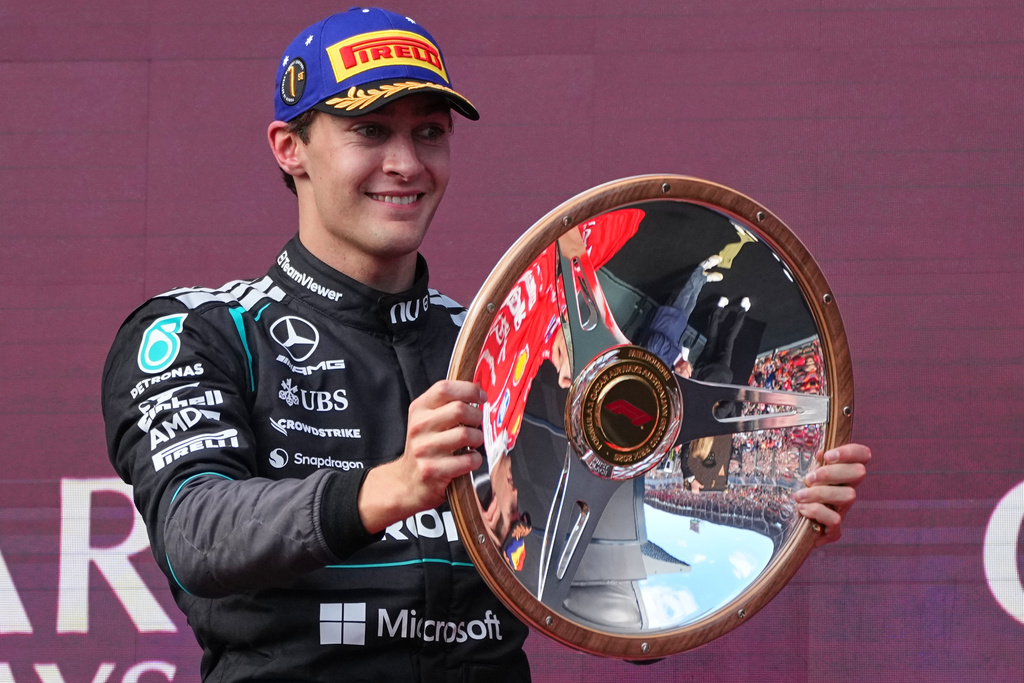 George Russell wins Formula 1’s Australian GP as Mercedes goes 1-2