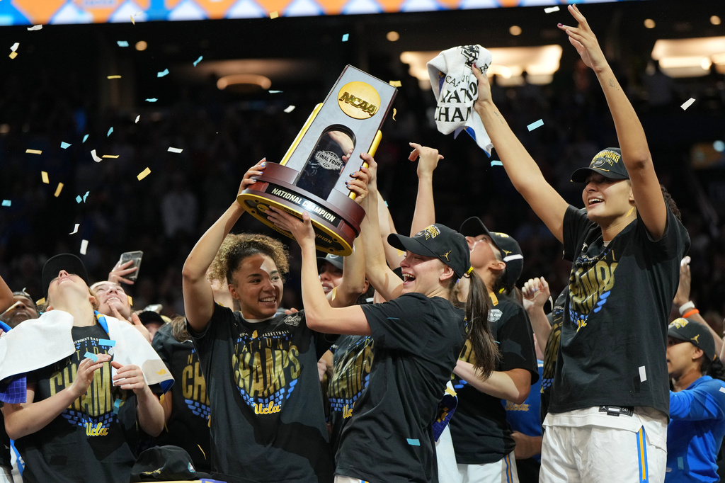 UCLA storms past South Carolina to claim its 1st NCAA women’s basketball title