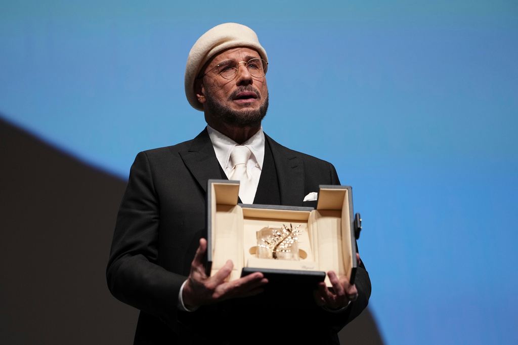 John Travolta surprised with honorary Palme d’Or at Cannes Film Festival