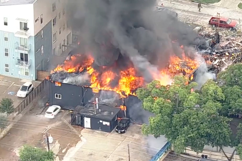 A large fire has erupted at an apartment complex in Dallas A large fire has erupted at an apartment complex in Dallas